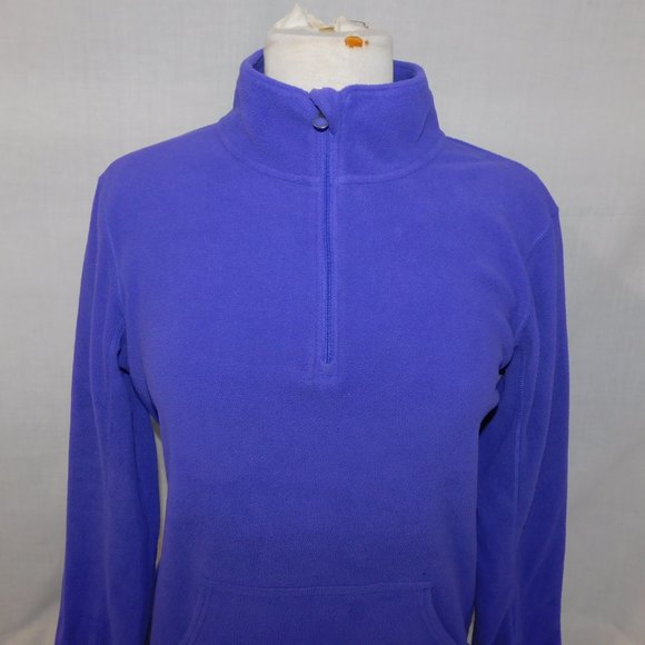 Under Armour Womens M Semi Fitted Pullover 1/4 zip Purple Fleece Jacket Sweater - Picture 2 of 8